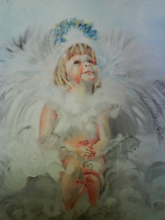 Anjel, akryl 30x20 cm
