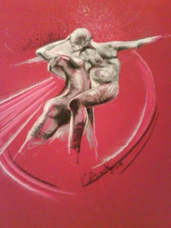 ILY, suchý pastel A2